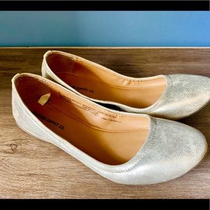 Gold Mossimo Supply Co. Round Toe Flats